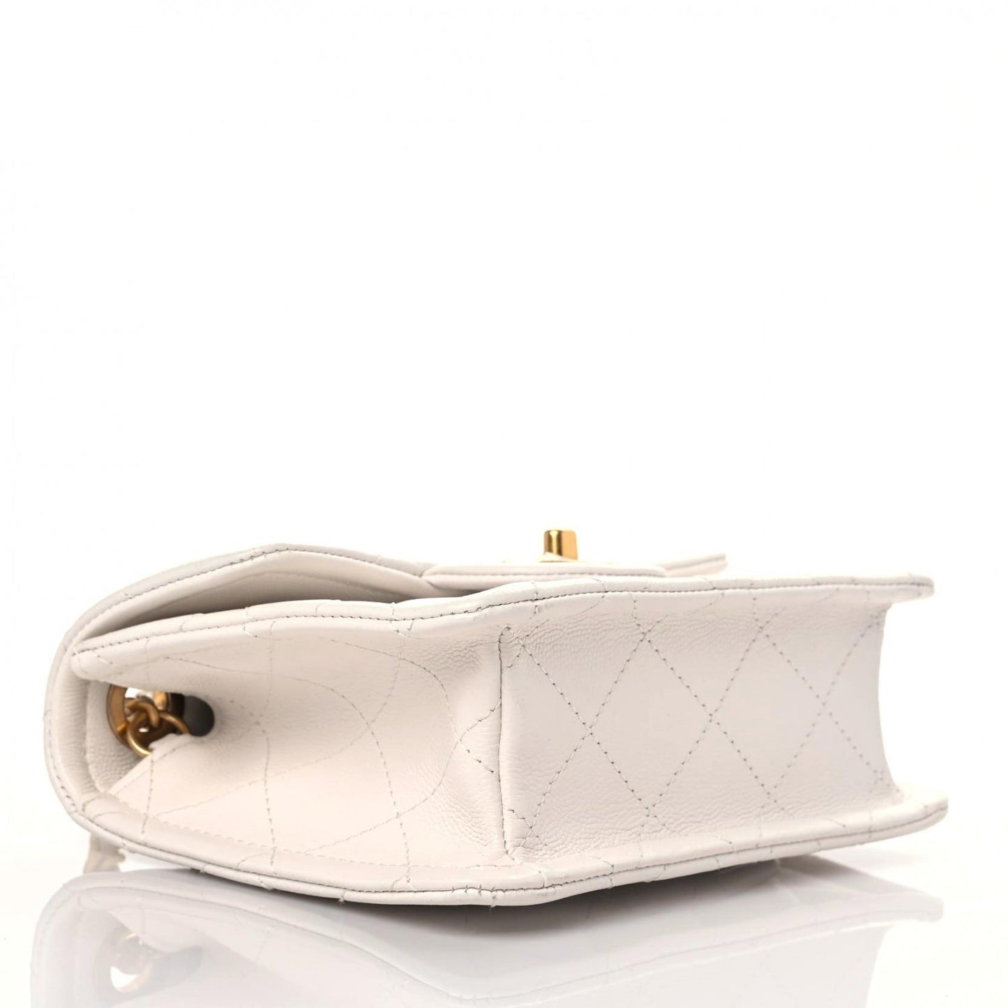 Caviar Quilted Mini Sweet Classic Flap White