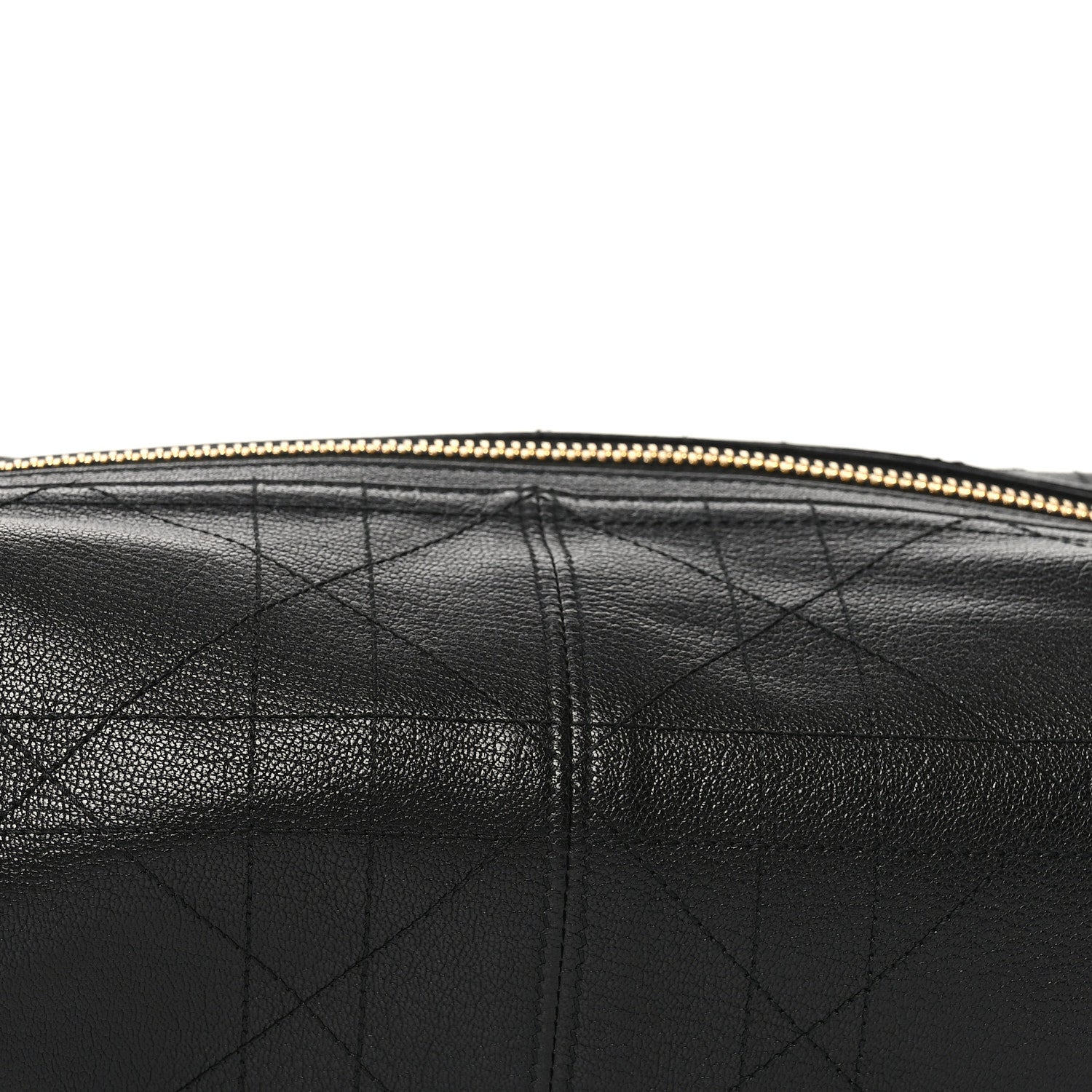 Christian Dior Shiny Grained Calfskin Macrocannage Medium D-Journey Bag Black 7 of 9