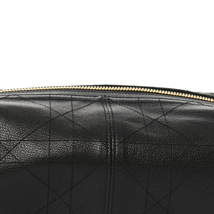 Christian Dior Shiny Grained Calfskin Macrocannage Medium D-Journey Bag Black 7 of 9
