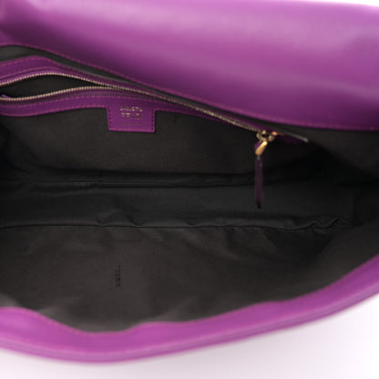 Fendi Nappa FF 1974 Embossed Large Baguette Lilla 5 of 10