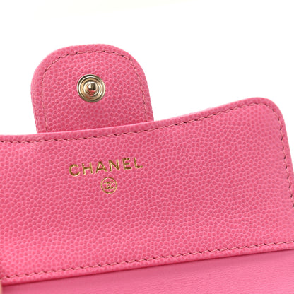 Chanel Caviar Quilted Compact Flap Wallet Pink 6 of 8