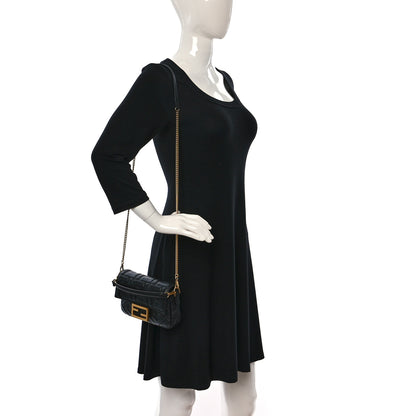 Fendi Nappa FF 1974 Embossed Mini Baguette Black 2 of 11