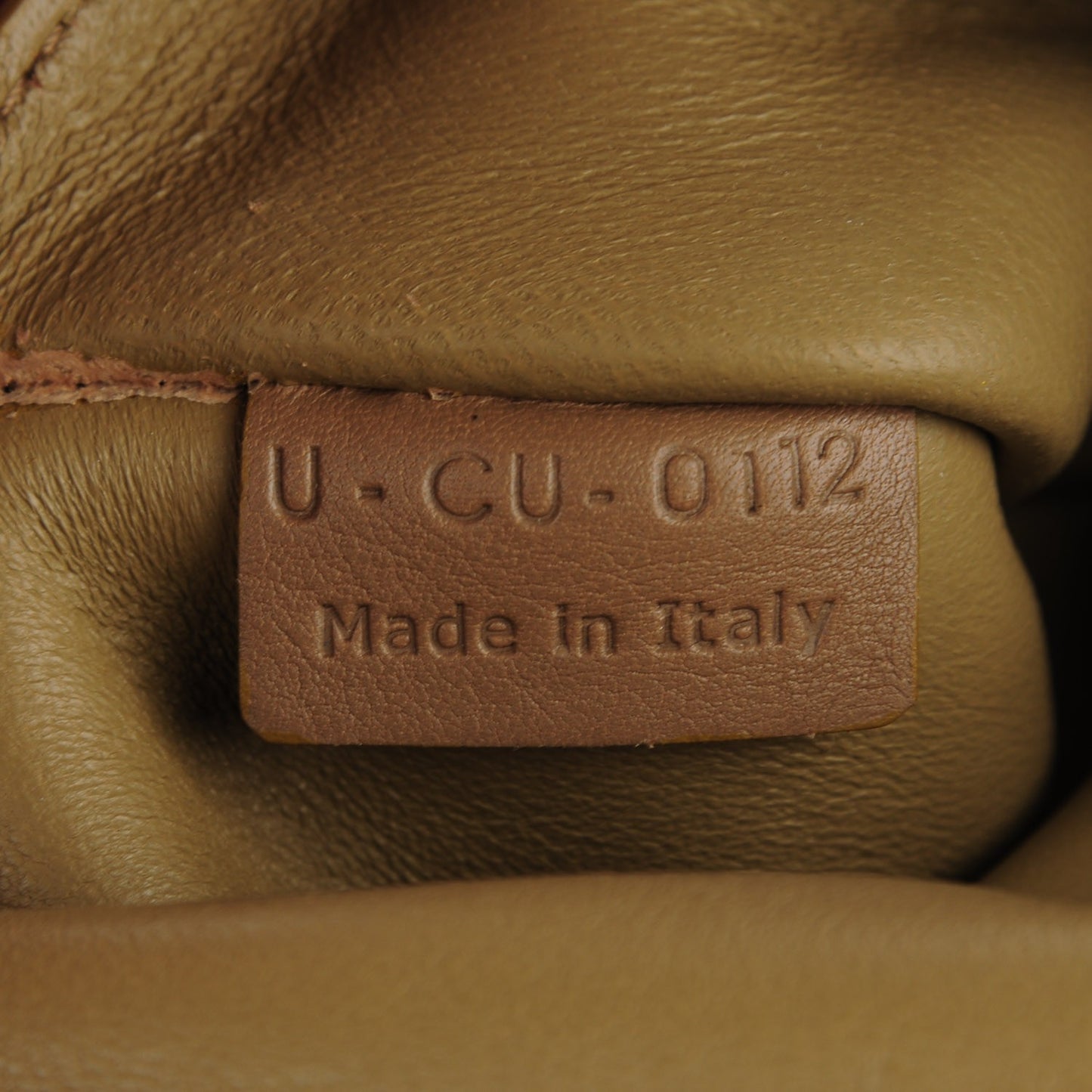 Smooth Calfskin Suede Medium Tri-Color Trapeze Olive
