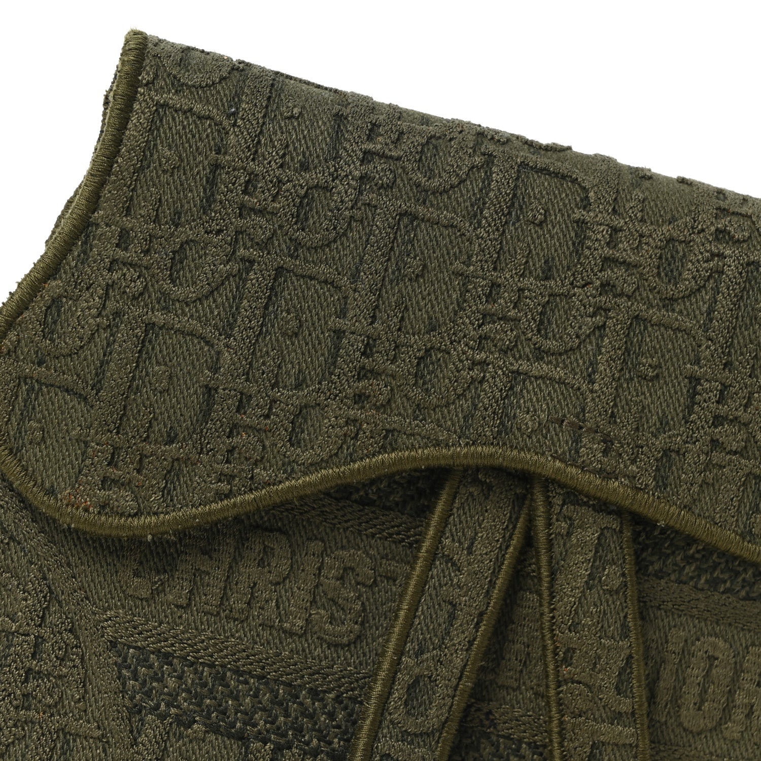 Christian Dior Oblique Embroidered Slim Saddle Belt Pouch Green 8 of 10