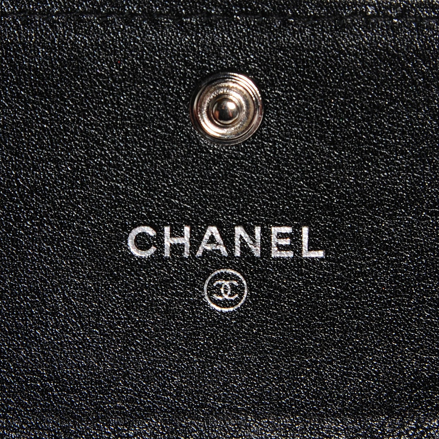 Caviar Large Gusset Flap Wallet Black