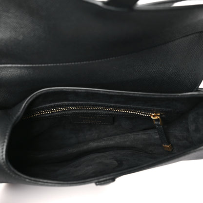 Christian Dior Grained Calfskin Saddle Bag Black 5 of 10