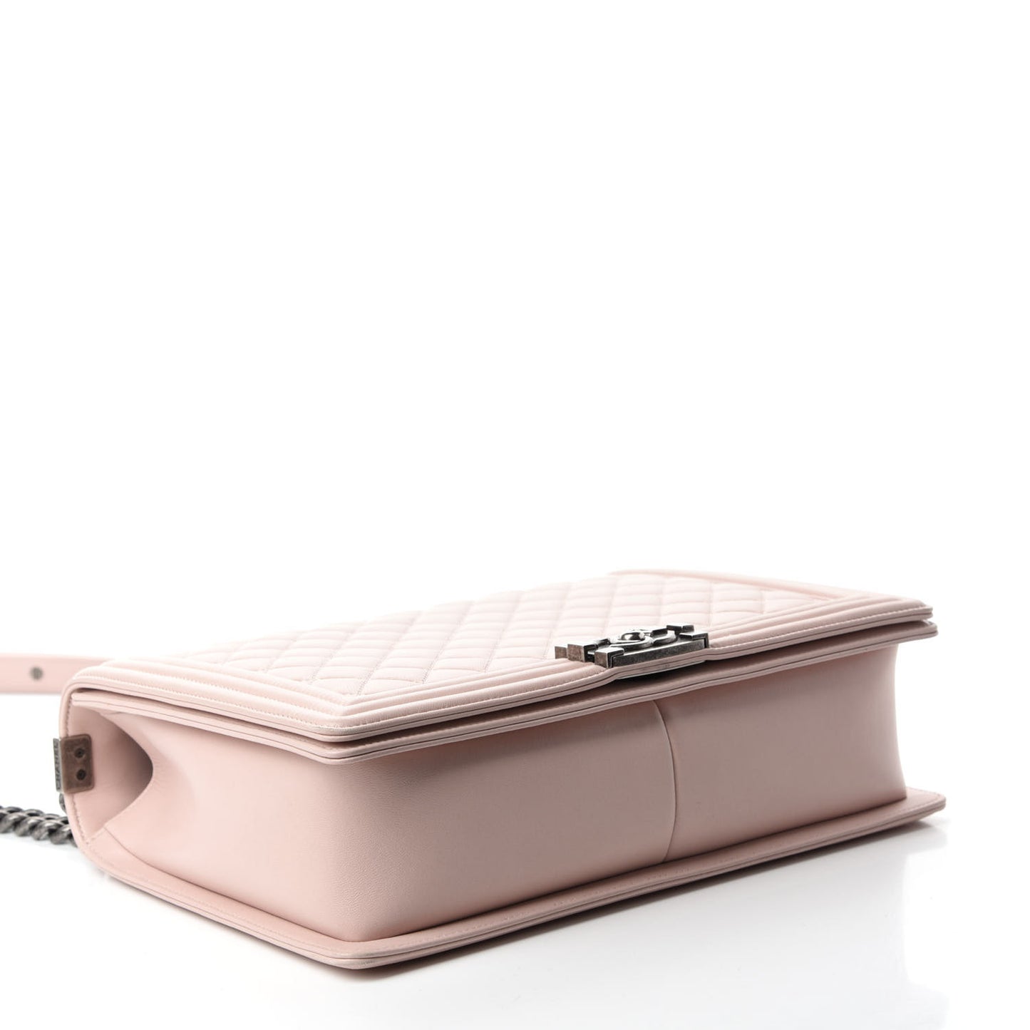 Lambskin Quilted Large Boy Flap Pink