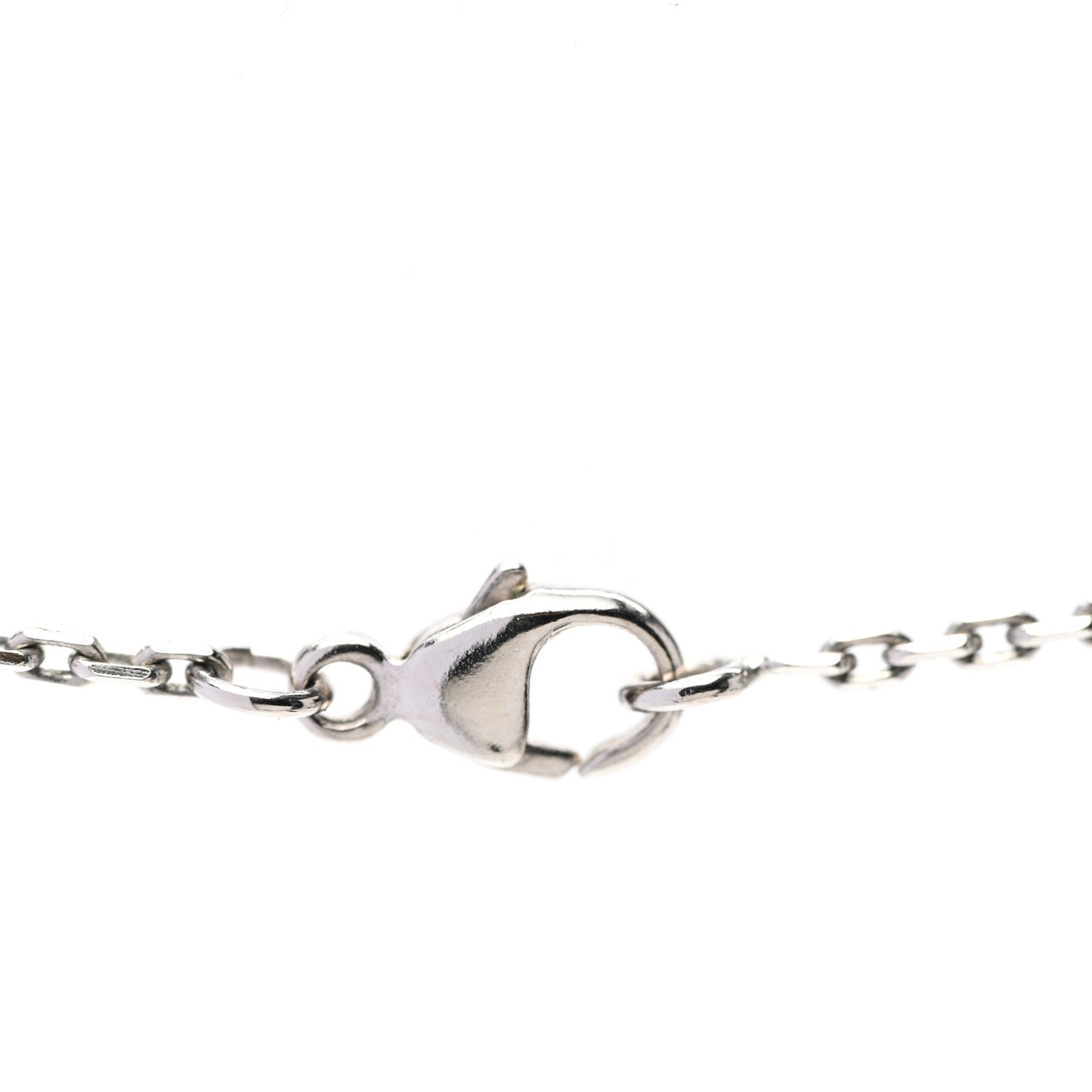 Lacquered Palladium Mini Pop H Pendant Necklace White