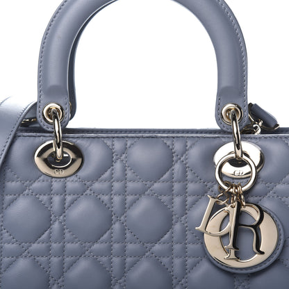 Christian Dior Lambskin Cannage Medium Lady Dior Blue 11 of 12