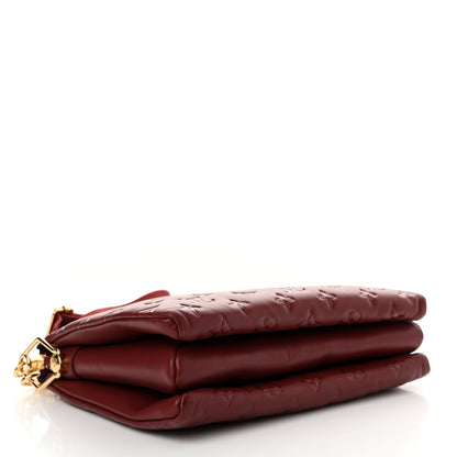 Louis Vuitton Lambskin Embossed Monogram Coussin PM Wine 4 of 9