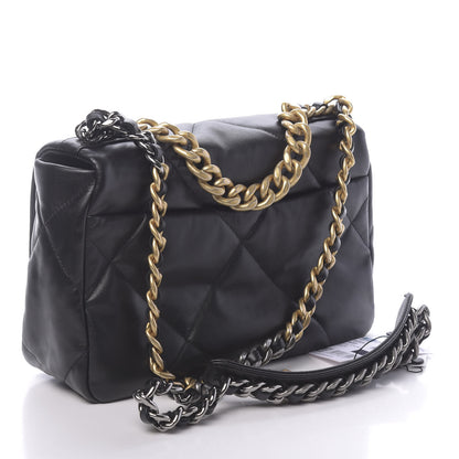 Chanel Goatskin Quilted Medium 19 Flap Black 3 of 11