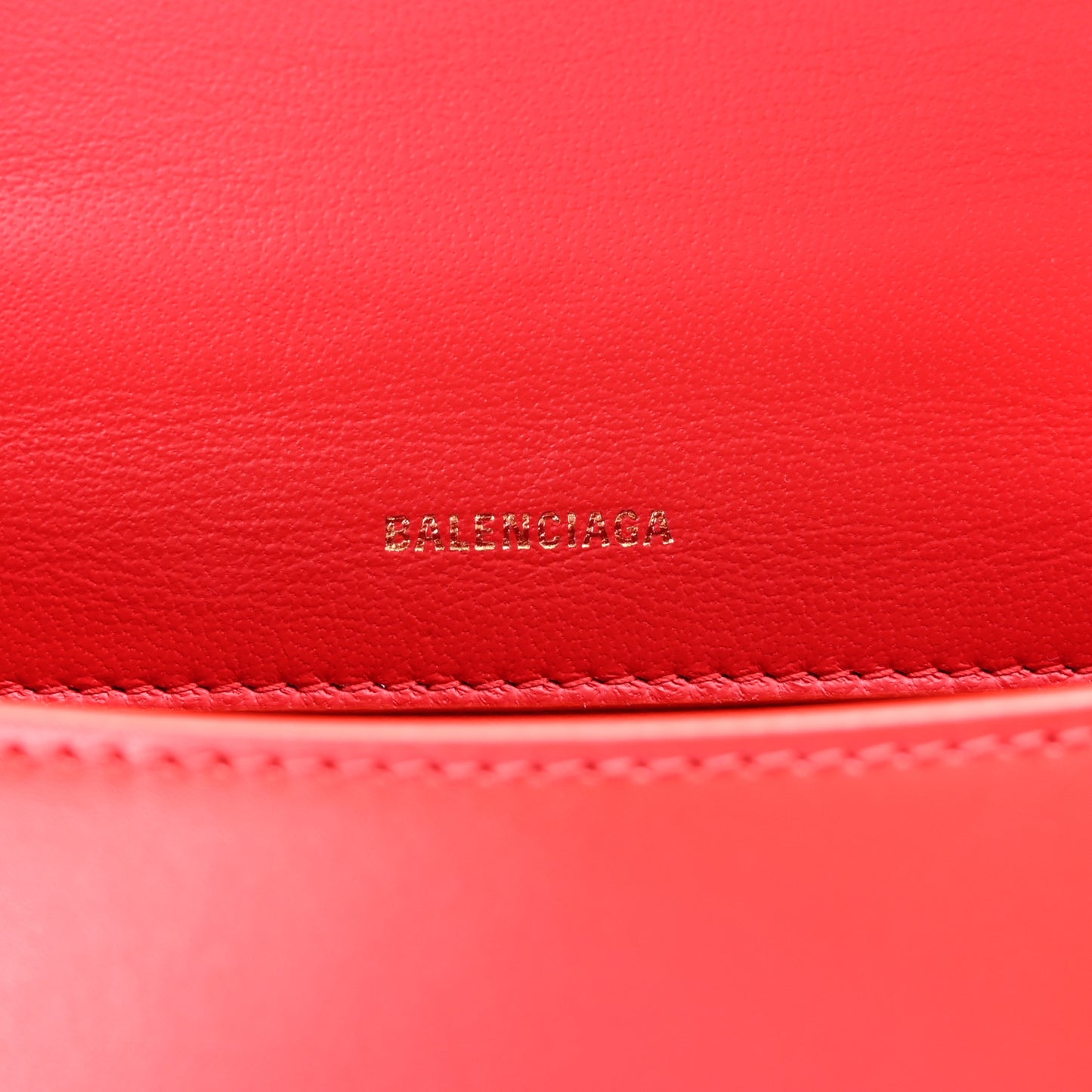 Shiny Box Calfskin Small Hourglass Top Handle Bag Bright Red