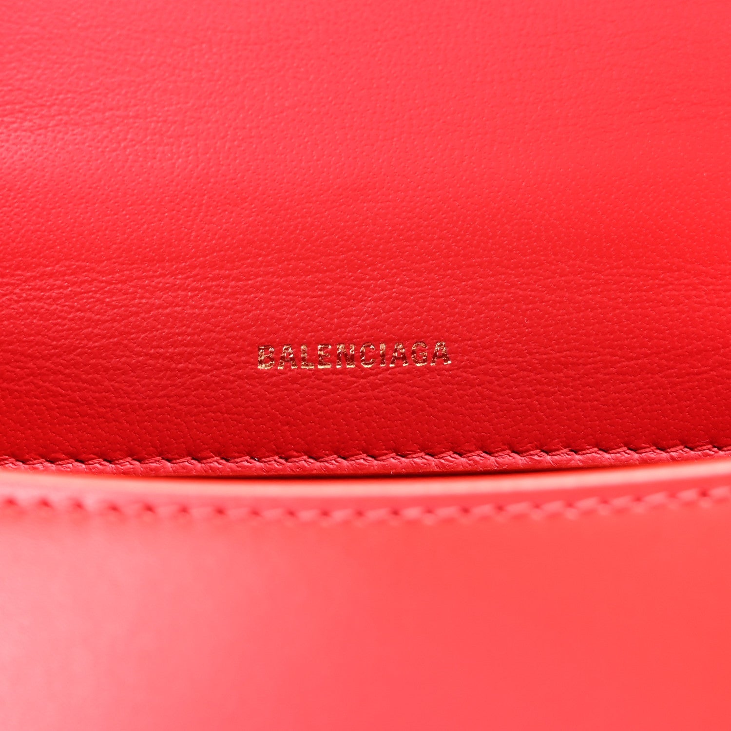 Balenciaga Shiny Box Calfskin Small Hourglass Top Handle Bag Bright Red 6 of 10
