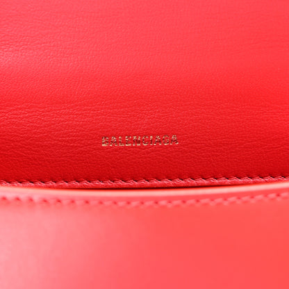 Balenciaga Shiny Box Calfskin Small Hourglass Top Handle Bag Bright Red 6 of 10