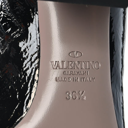Valentino Garavani Crinkled Patent Ankle Boots 36.5 Black 8 of 8