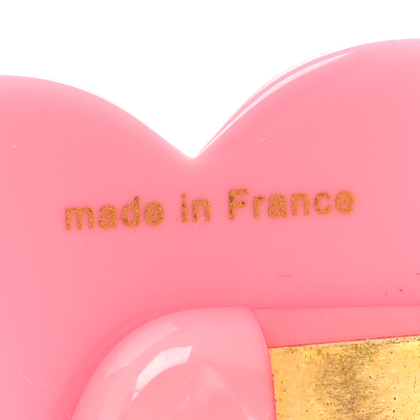 Resin Crystal Heart Hair Barrette Pink
