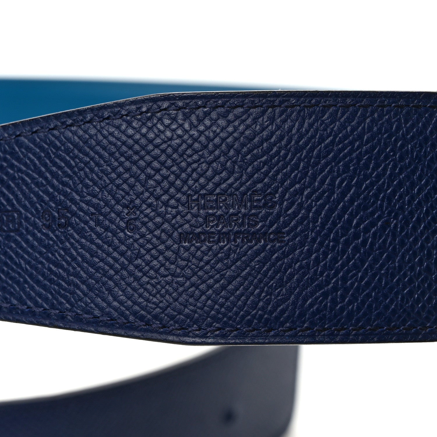 Hermes Epsom Swift 42mm Belt Strap 95 38 Colvert Bleu Saphir 3 of 5