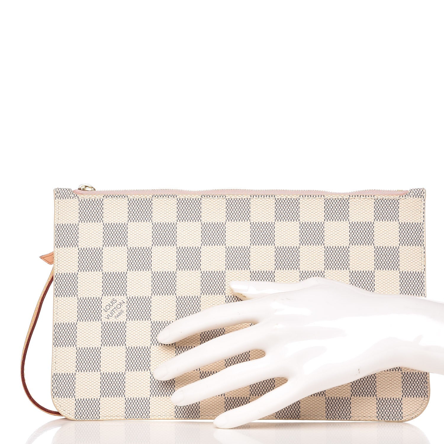 Louis Vuitton Damier Azur Neverfull MM GM Pochette Rose Ballerine 2 of 7
