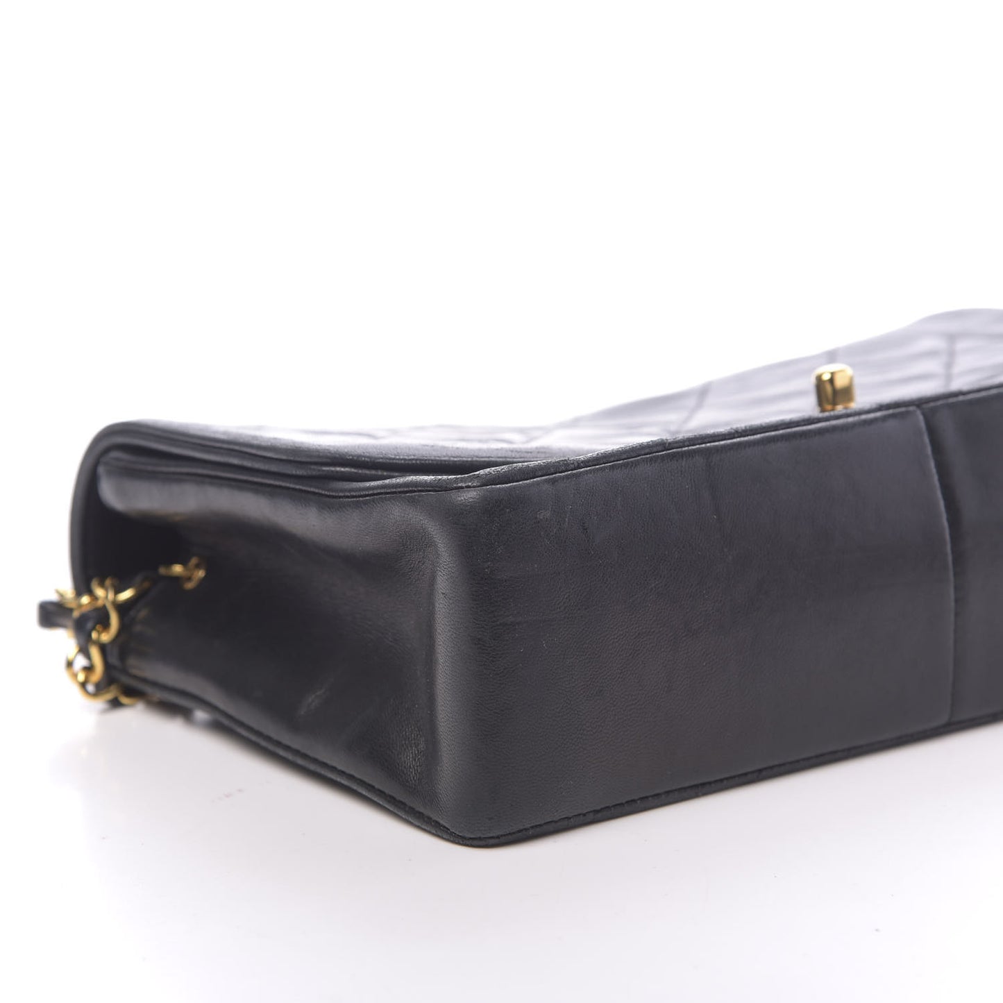 Lambskin Quilted Medium Single Flap Black