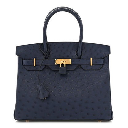 Hermes Ostrich Birkin 30 Bleu Iris 1 of 11