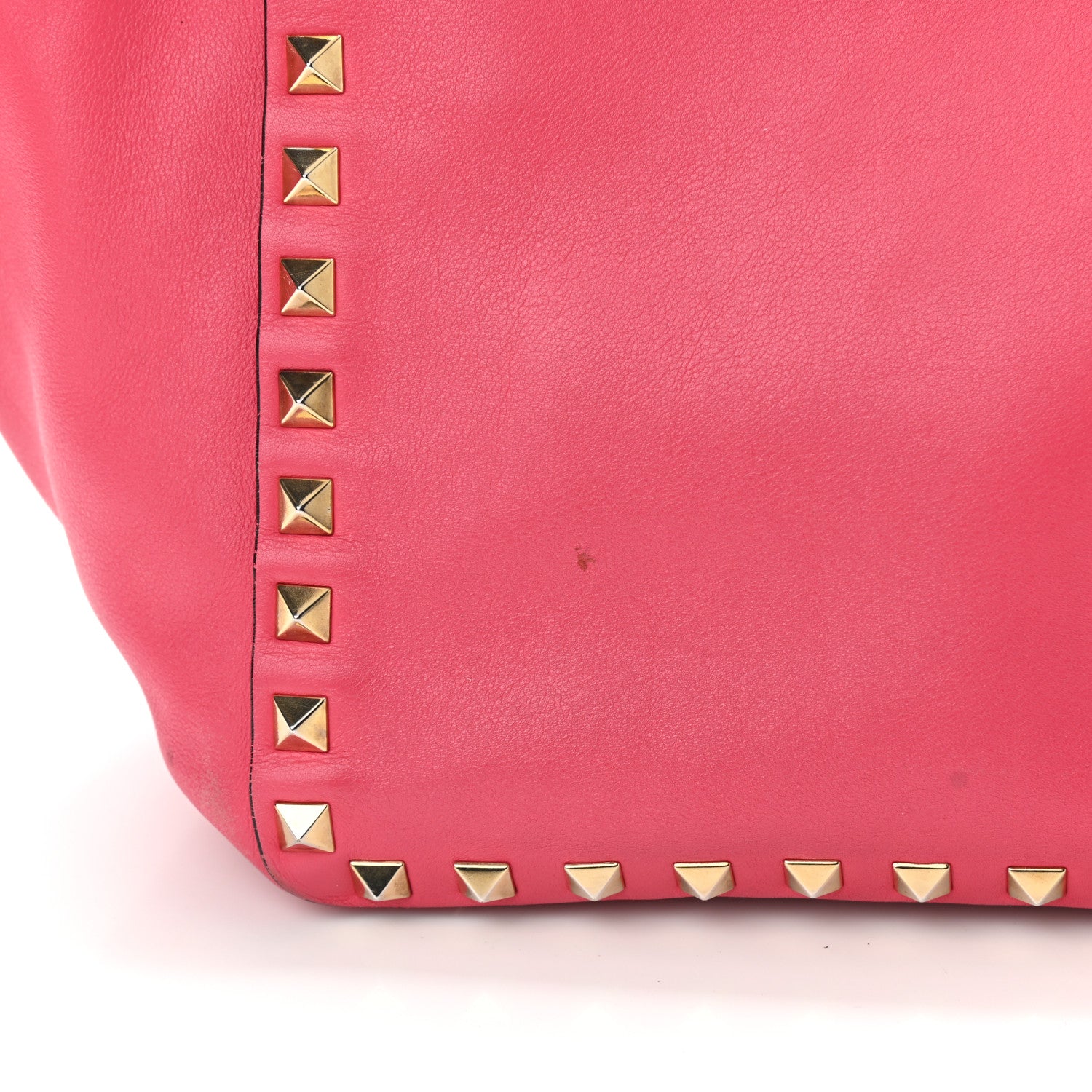 Valentino Garavani Vitello Small Rockstud Tote Deep Rose 10 of 17