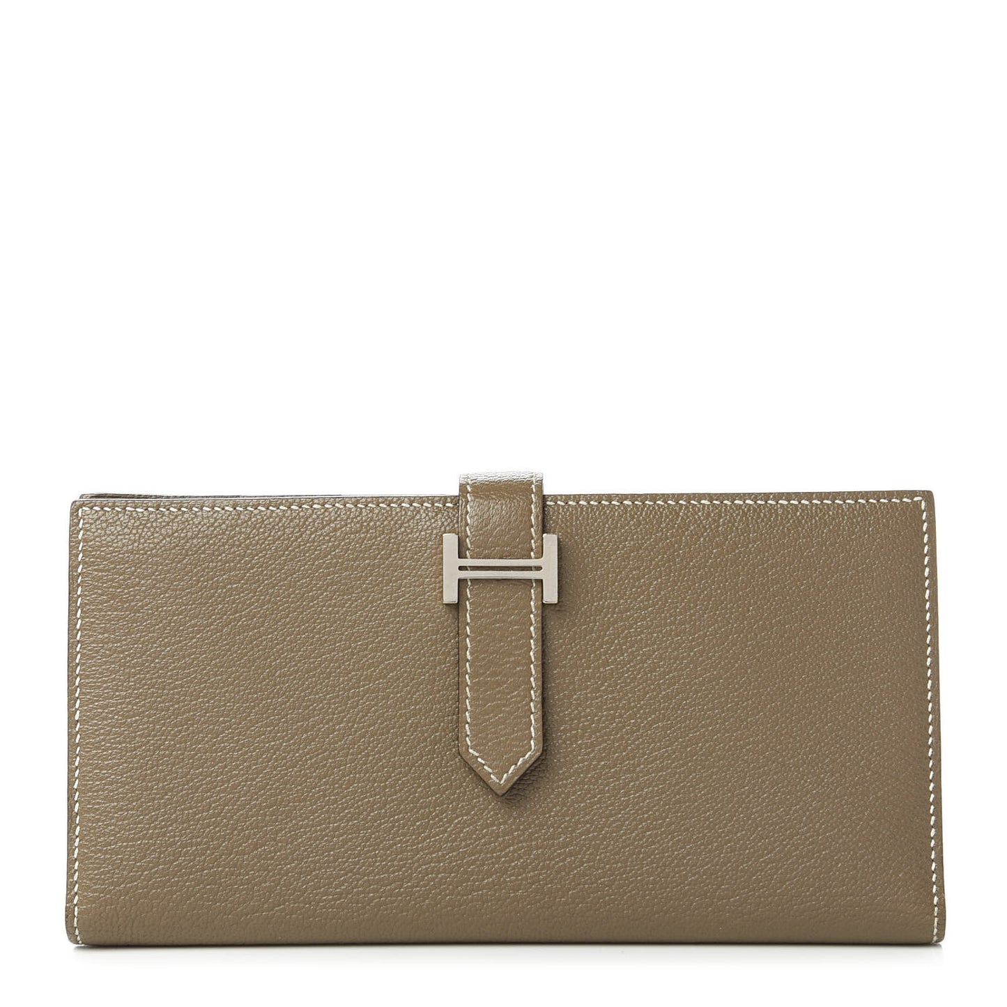 Chevre Mysore Bearn Gusset Wallet Etoupe