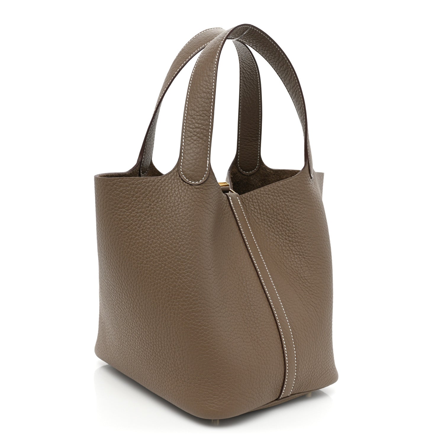Hermes Taurillon Clemence Picotin Lock 22 MM Etoupe 3 of 9