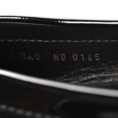 Louis Vuitton Patent Calfskin Oxford Loafers 40 Black 7 of 9