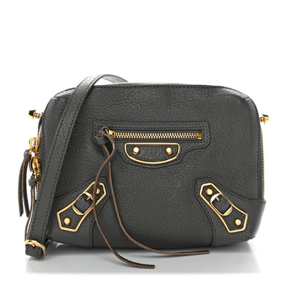 Balenciaga Chevre Gold Metallic Edge Hardware XS Reporter Crossbody Gris Acier 1 of 11