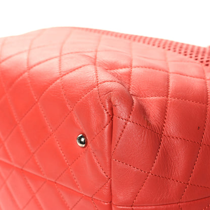 Chanel Calfskin Perforated Up In The Air North South Tote Red 12 of 14