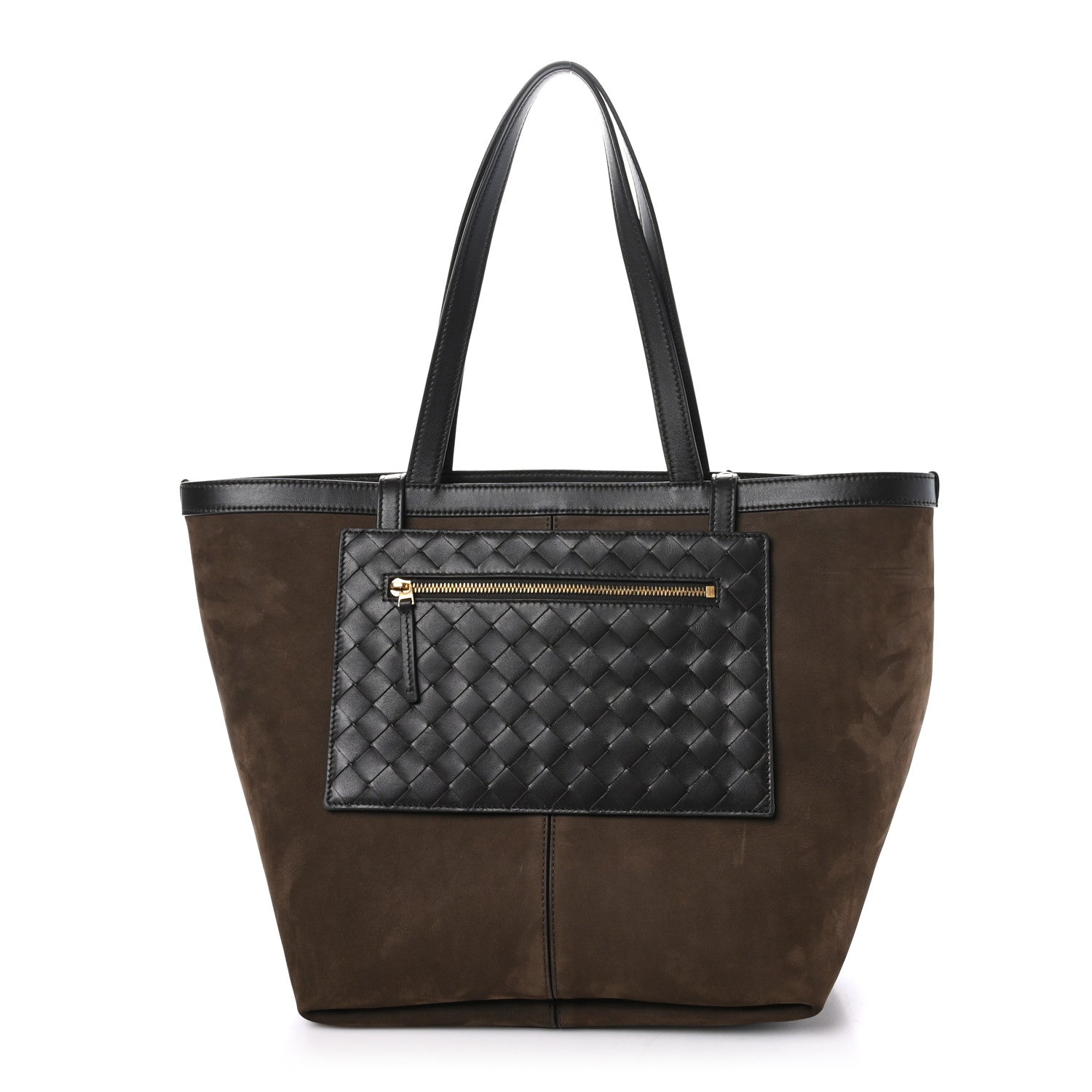 Bottega Veneta Suede Nappa Intrecciato Medium Flip Flap Tote Fondant 1 of 12