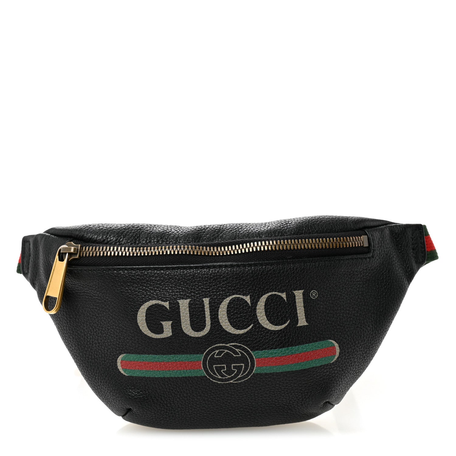 Gucci Grained Calfskin Small Logo Belt Bag Black 1 of 10