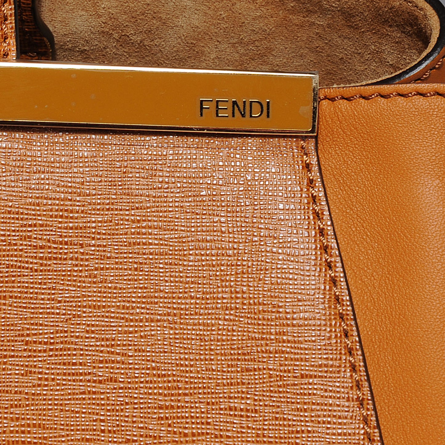 Textured Calfskin Medium 2Jours Tote Honey