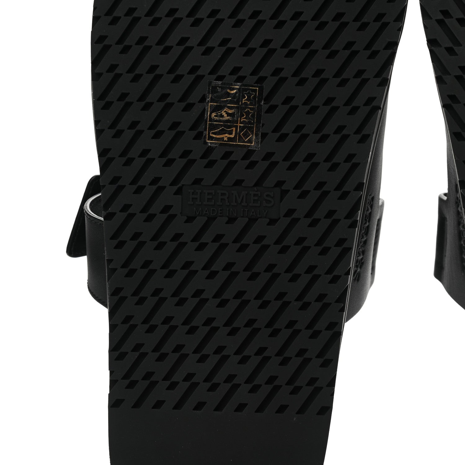 Hermes Calfskin Mens Chypre Sandals 42.5 Black 6 of 9