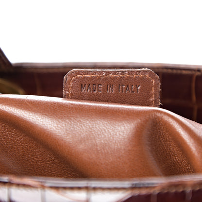 Christian Dior Crocodile Large Lady Dior Brown 6 of 14