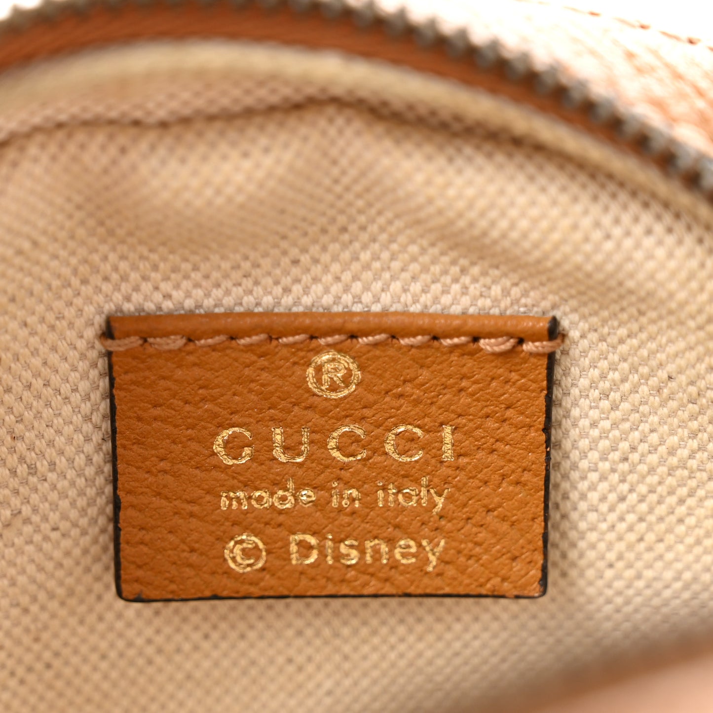 X DISNEY Mini Vintage GG Supreme Monogram Mickey Mouse Round Shoulder Bag Beige Vintage Sun Oil