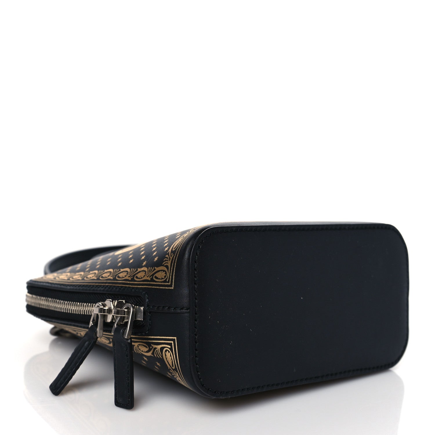 Gucci X SEGA Calfskin GUCCY Stars Mini Dome Shoulder Bag Black Gold 4 of 11