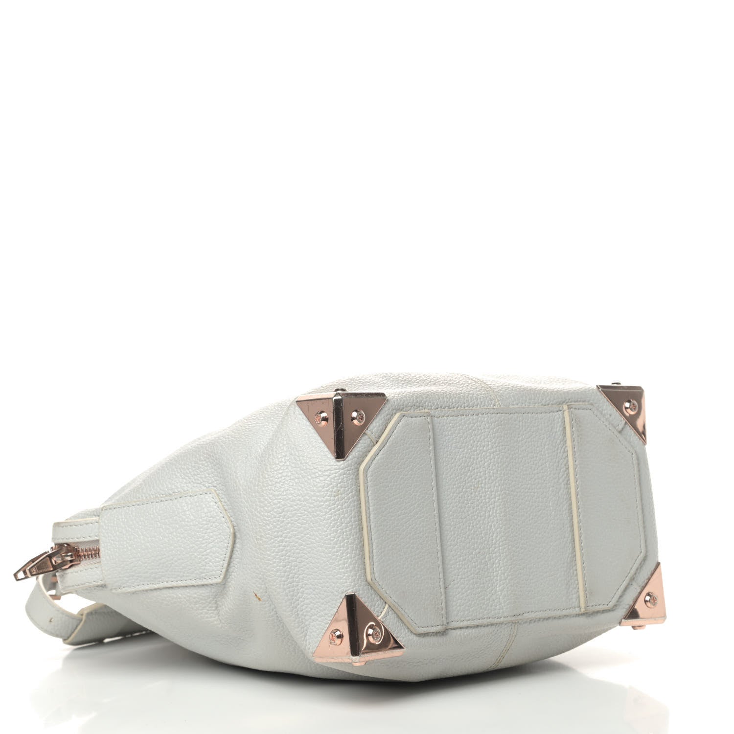 Alexander Wang Pebbled Calfskin Small Emile Grey Rose Gold Hardware 3 of 10