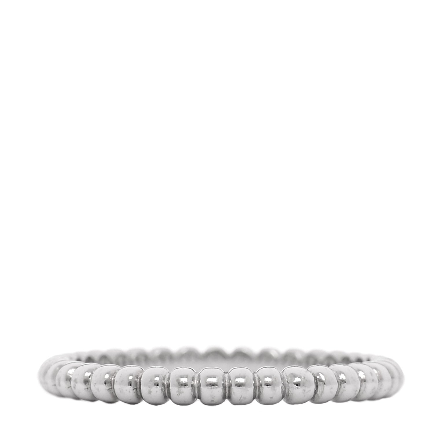 Van Cleef & Arpels 18K White Gold Small Perlee Ring 52 6 3 of 4