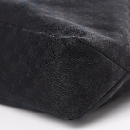Gucci Monogram Large Horsebit Chain Hobo Black 9 of 11