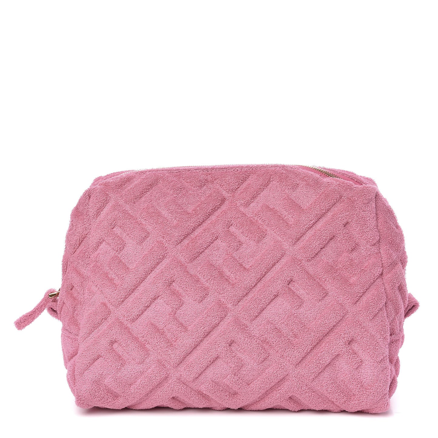 Terry Cloth Vitello Century Matte FF 1974 Embossed Medium Trapezoid Beauty Pouch Lollypop
