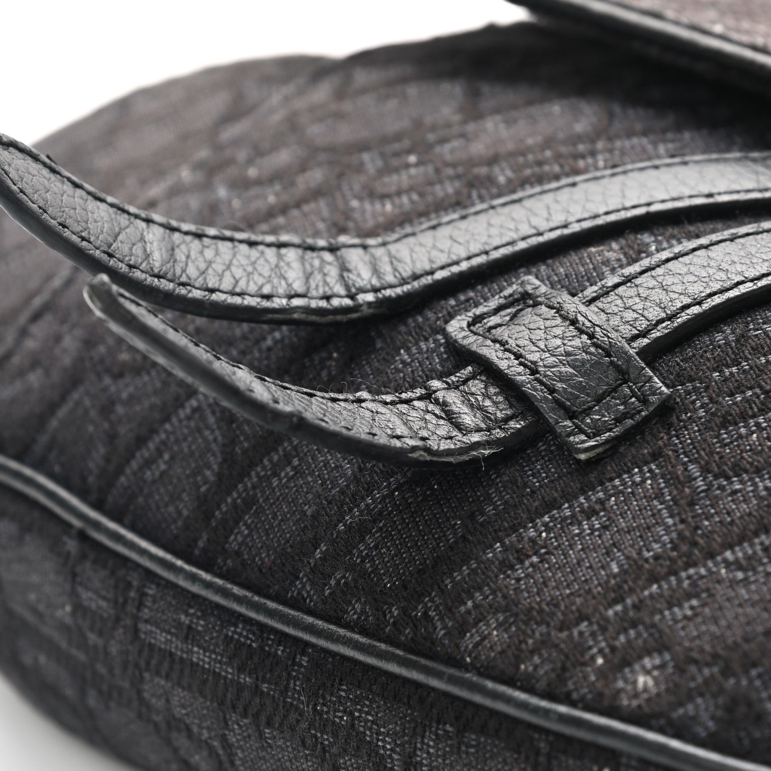 Christian Dior Oblique Mens Saddle Bag Black Blue 12 of 12