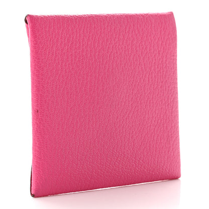 Hermes Chevre Mysore Bastia Coin Purse Rose Tyrien 3 of 7