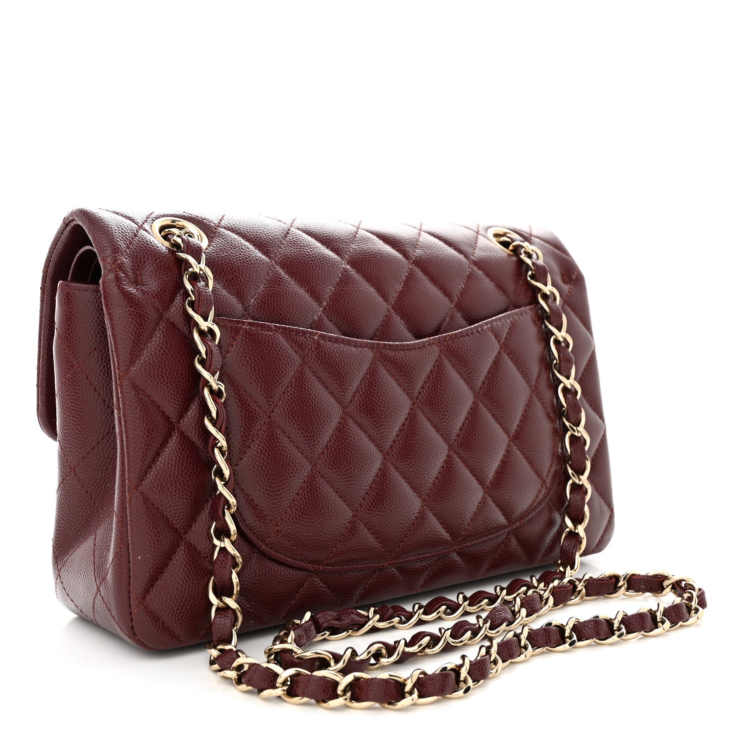 Chanel Caviar Quilted Small Double Flap Burgundy 3 of 11