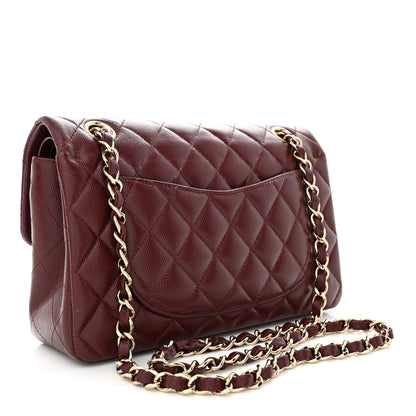 Chanel Caviar Quilted Small Double Flap Burgundy 3 of 11