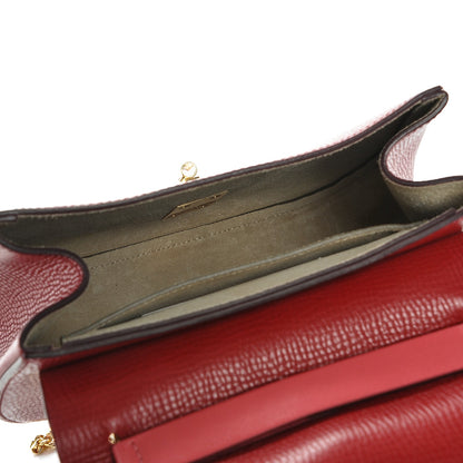 Chloe Grained Calfskin Lambskin Drew Shoulder Bag Red 5 of 7