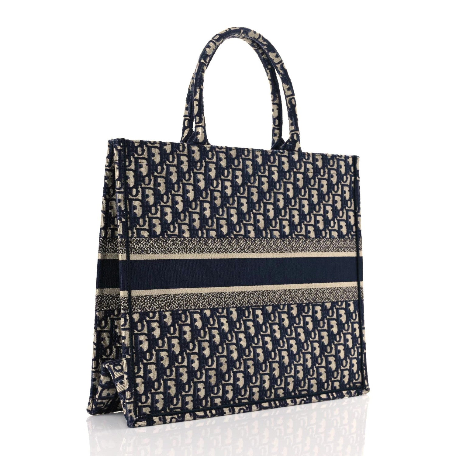 Christian Dior Oblique Book Tote Blue Multicolor 3 of 12