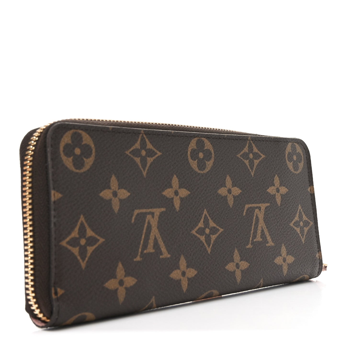 Monogram Clemence Wallet Rose Ballerine