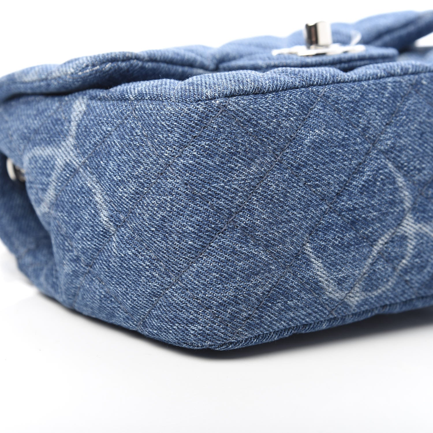 Chanel Denim CC Quilted Mini Square Flap Blue 9 of 11