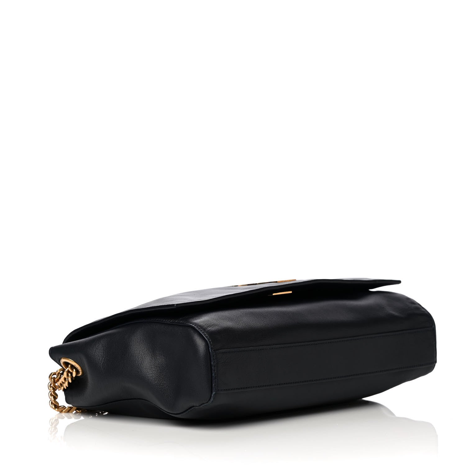 Saint Laurent Smooth Calfskin Suede Medium Reversible Monogram Kate Satchel Navy 9 of 18